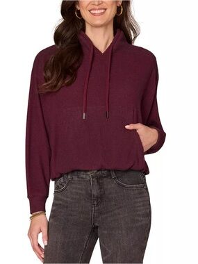 Democracy Long Sleeve Top Grey Petite Large NWT